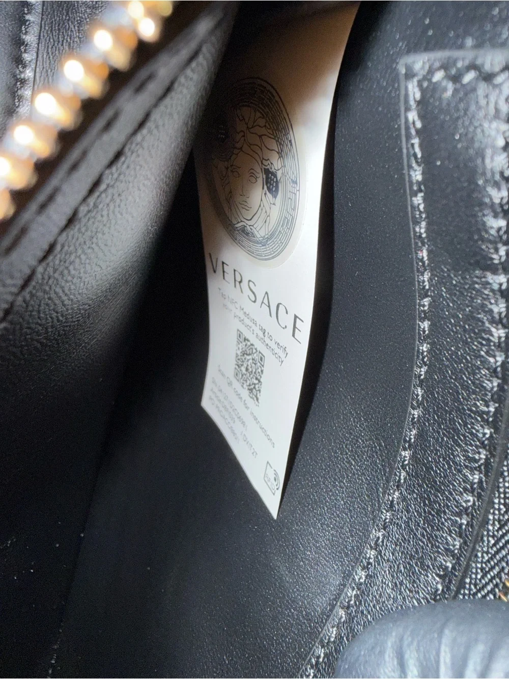 Versace La Medusa Leather Top Handle